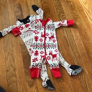 LOT of 2 Christmas Baby One-Pieces